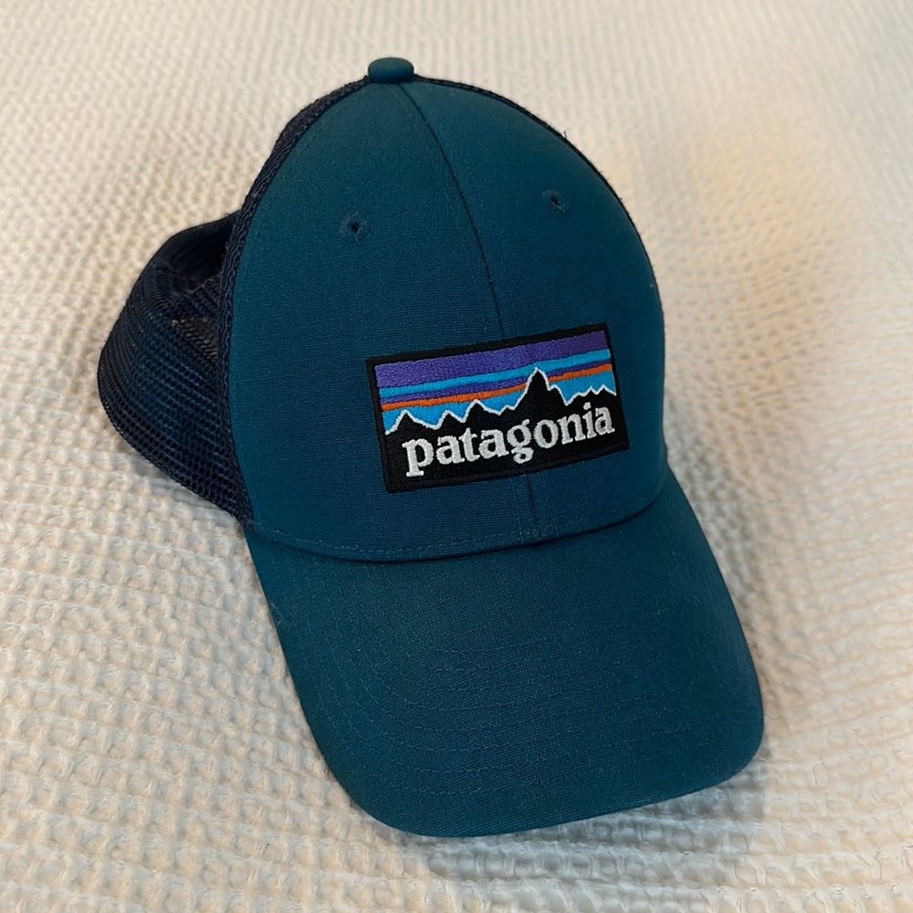 Patagonia P-6 Lo-Pro Teal Mesh Trucker Hat